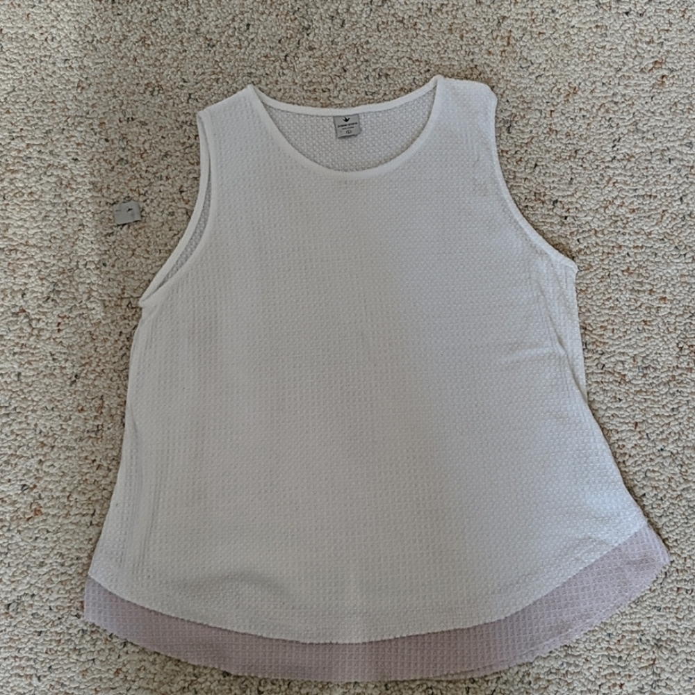Large white swing tank top